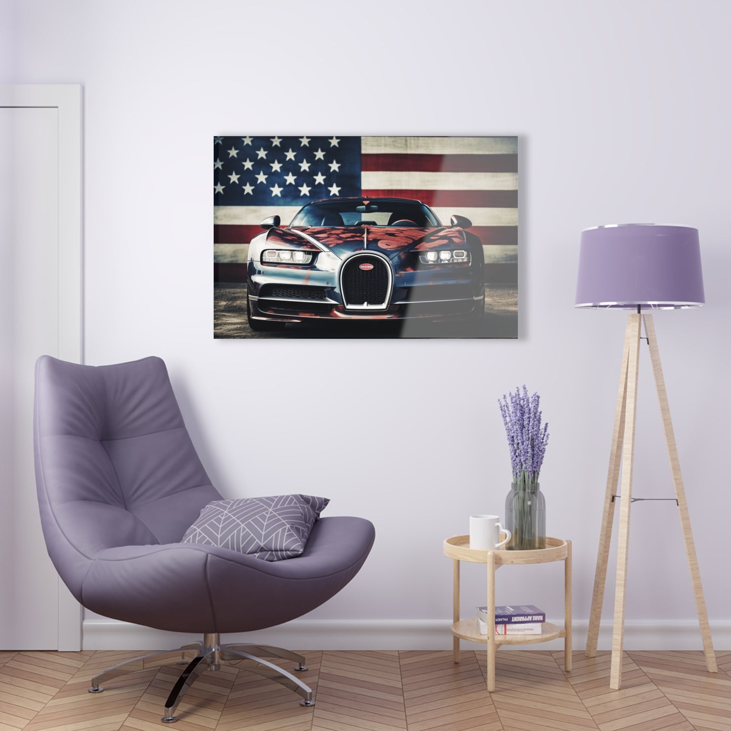 Acrylic Prints Bugatti Flag 3