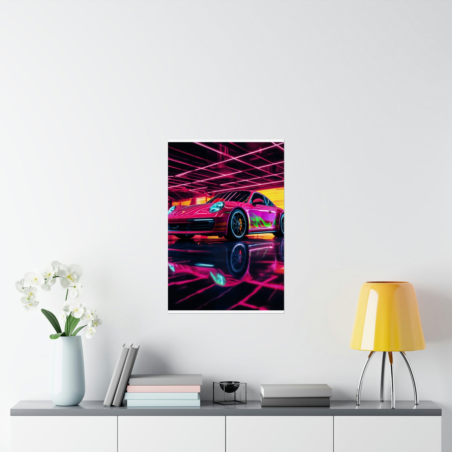 Premium Matte Vertical Posters Macro Porsche 3