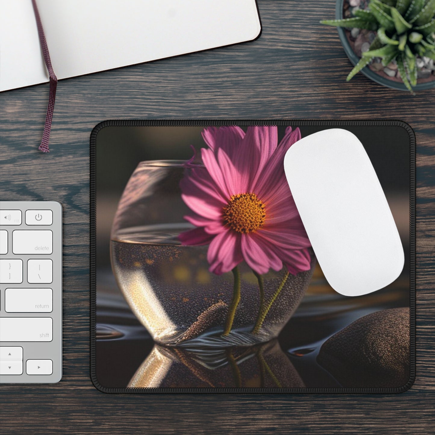 Gaming Mouse Pad  Pink Daisy 4