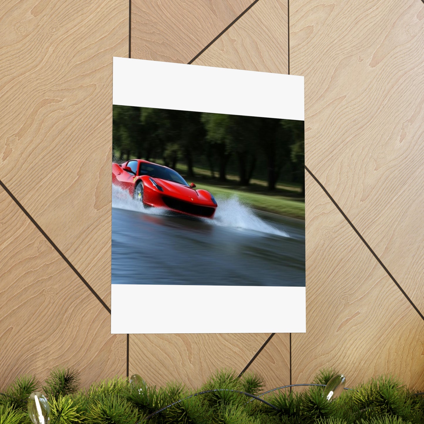 Premium Matte Vertical Posters Water Ferrari Splash 3