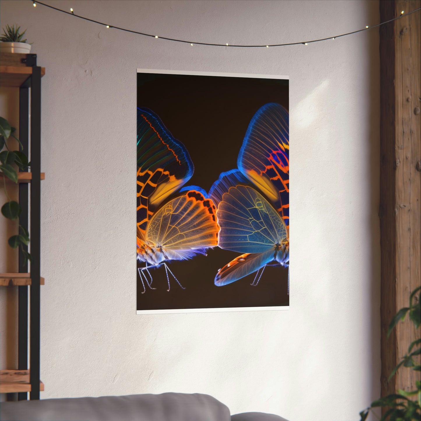 Premium Matte Vertical Posters Neon Glo Butterfly 2