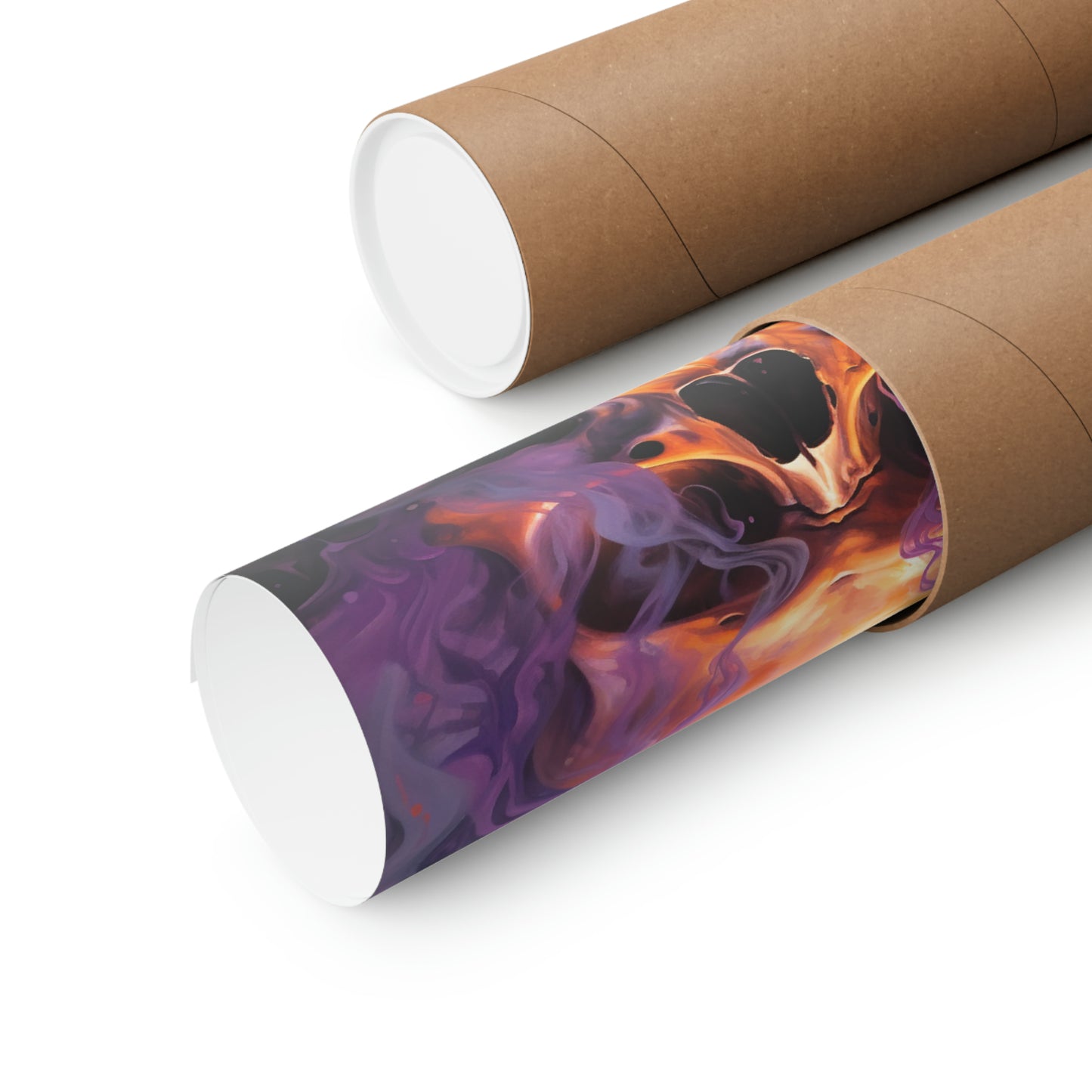 Premium Matte Vertical Posters Skull Flames 4