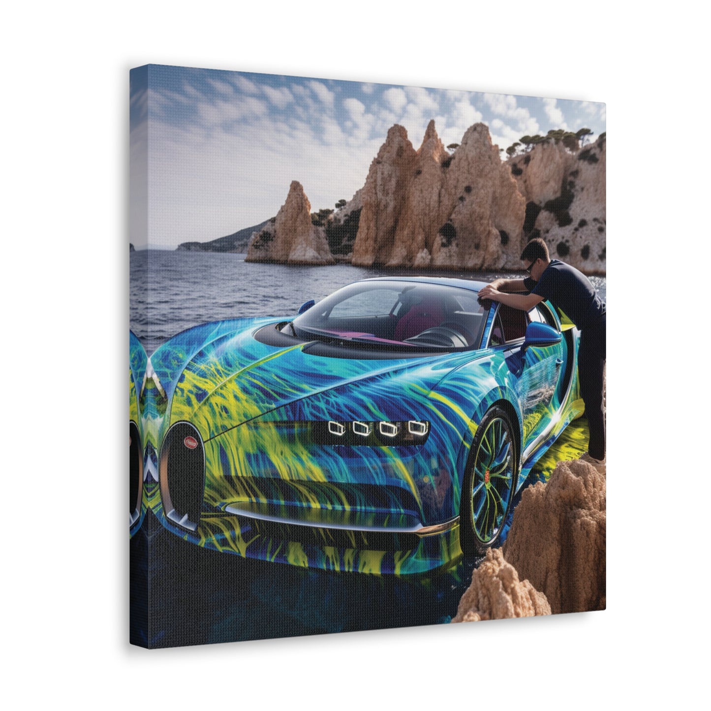 Canvas Gallery Wraps Bugatti Water 1