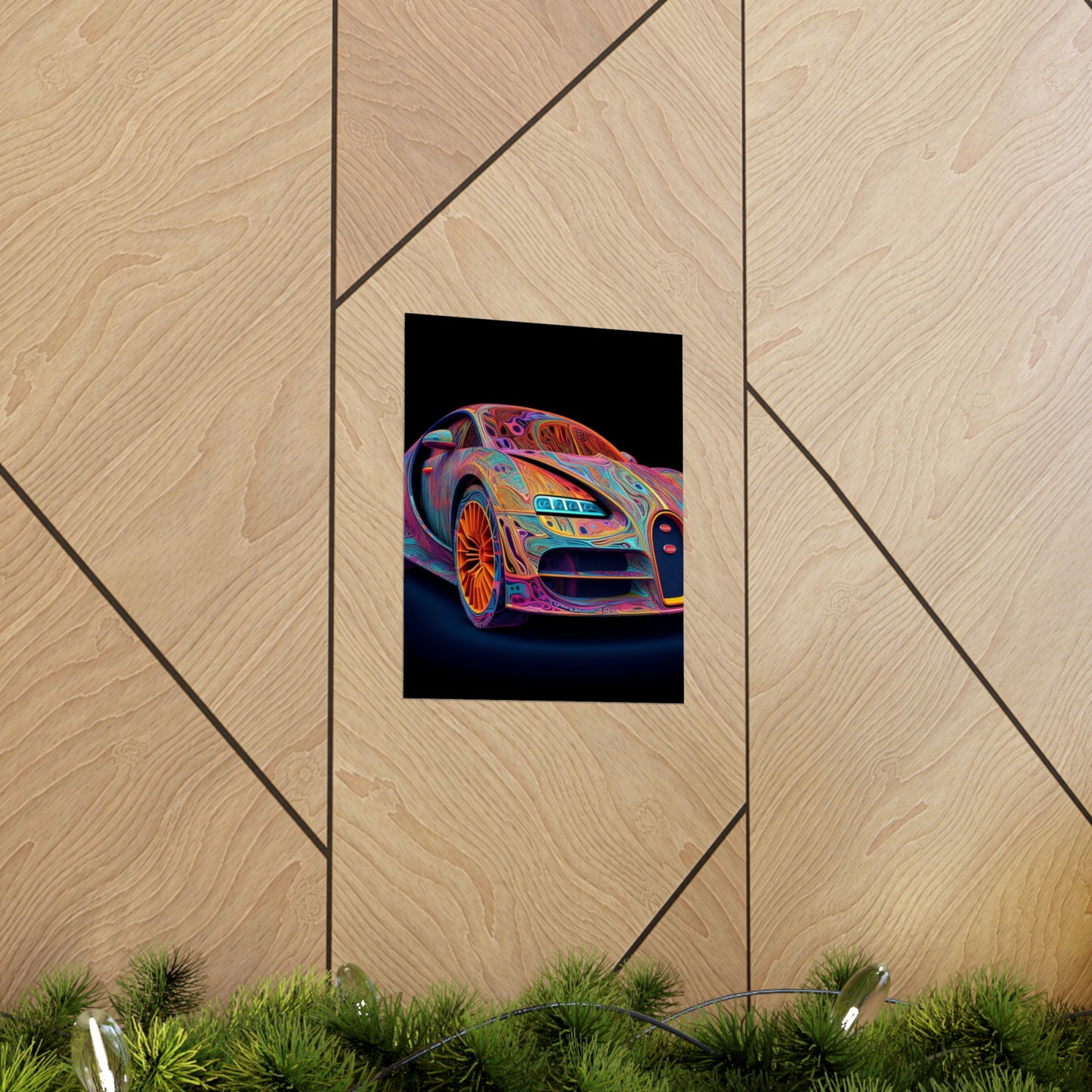 Premium Matte Vertical Posters Bugatti Abstract Concept 1