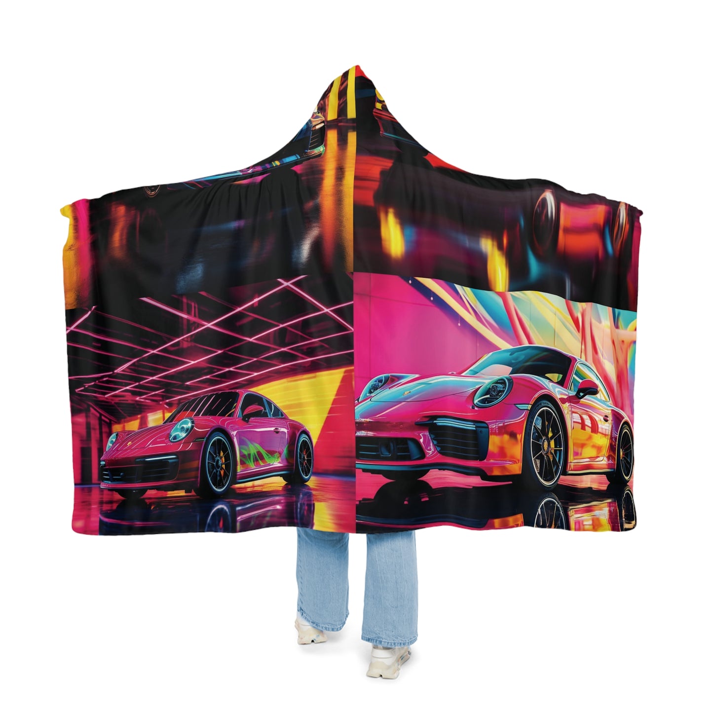 Snuggle Hooded Blanket Macro Porsche 5