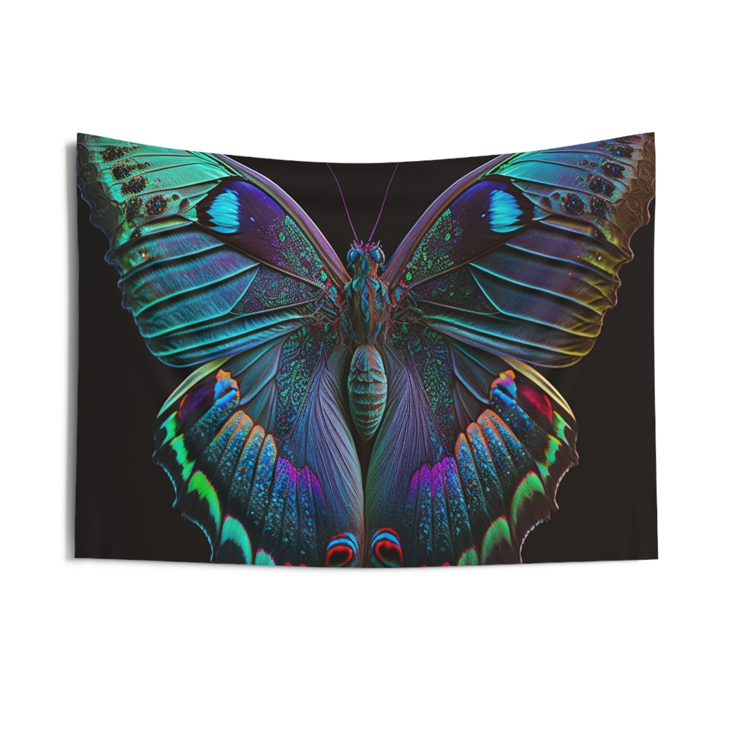 Indoor Wall Tapestries Hue Neon Butterfly 4