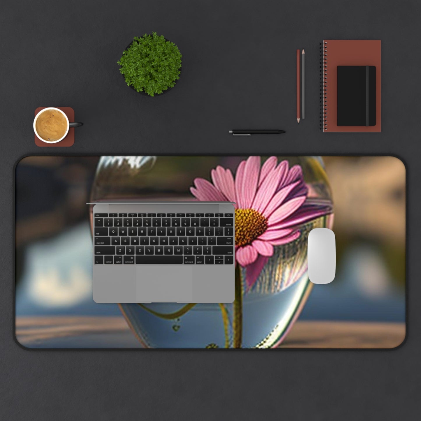 Desk Mat Pink Daisy 3