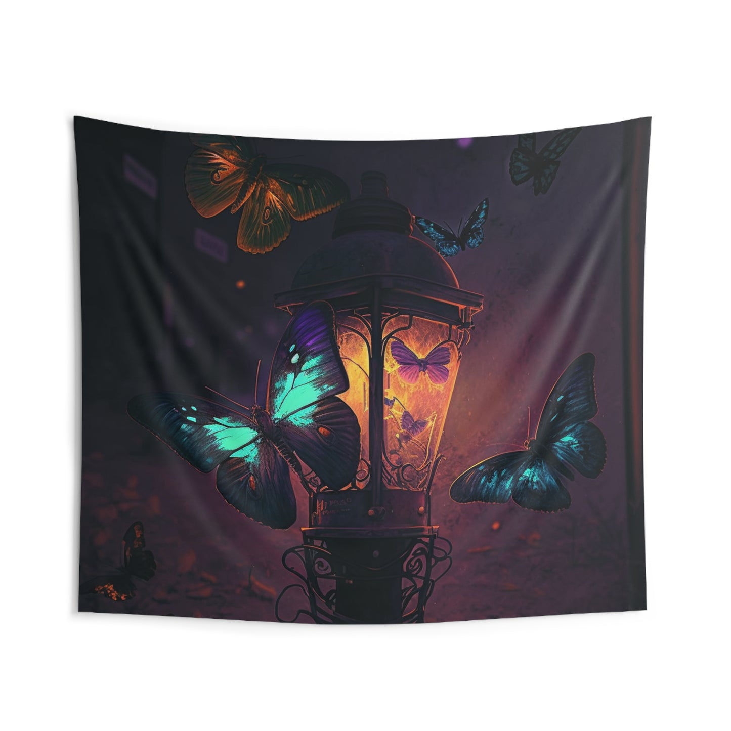 Indoor Wall Tapestries Street Light Butterfly 4