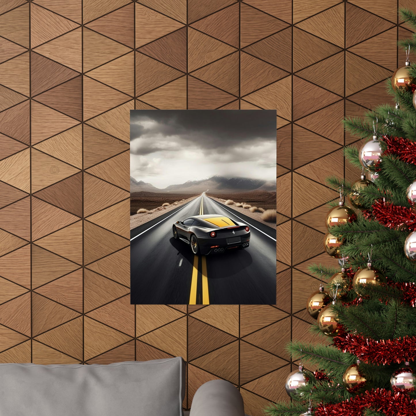 Premium Matte Vertical Posters Ferrari Road 4