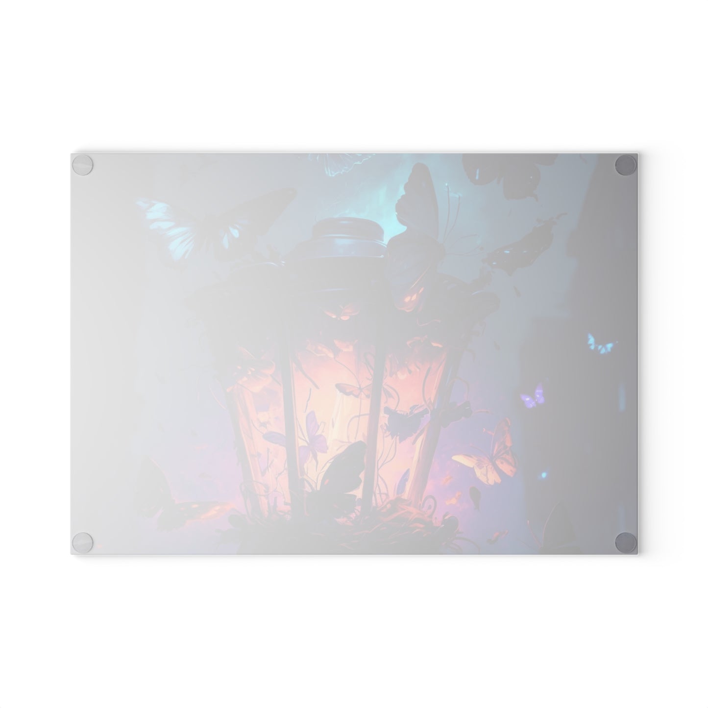 Glass Cutting Board Street Light Butterfly 3