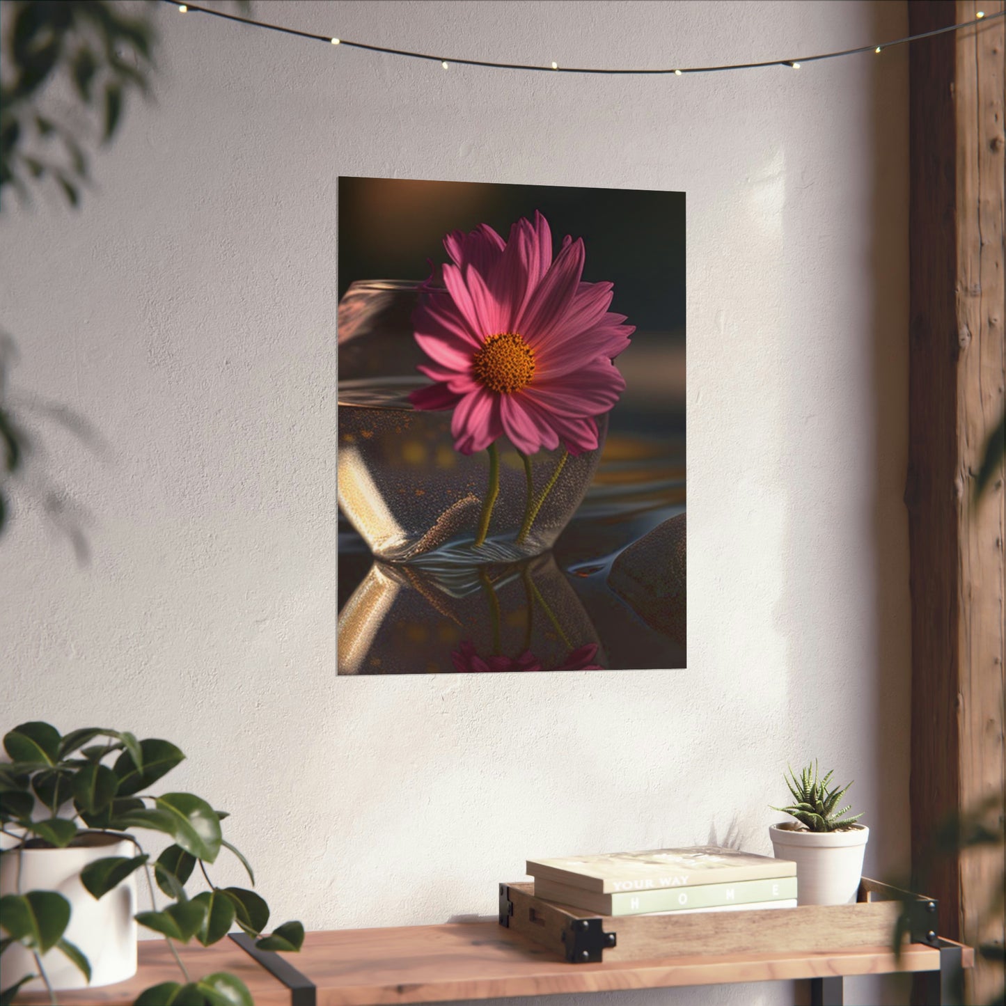 Premium Matte Vertical Posters Pink Daisy 4