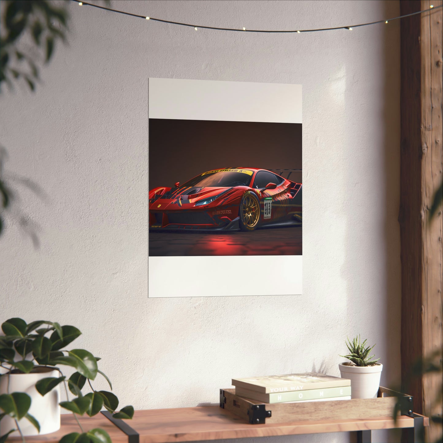 Premium Matte Vertical Posters Ferrari Red 1