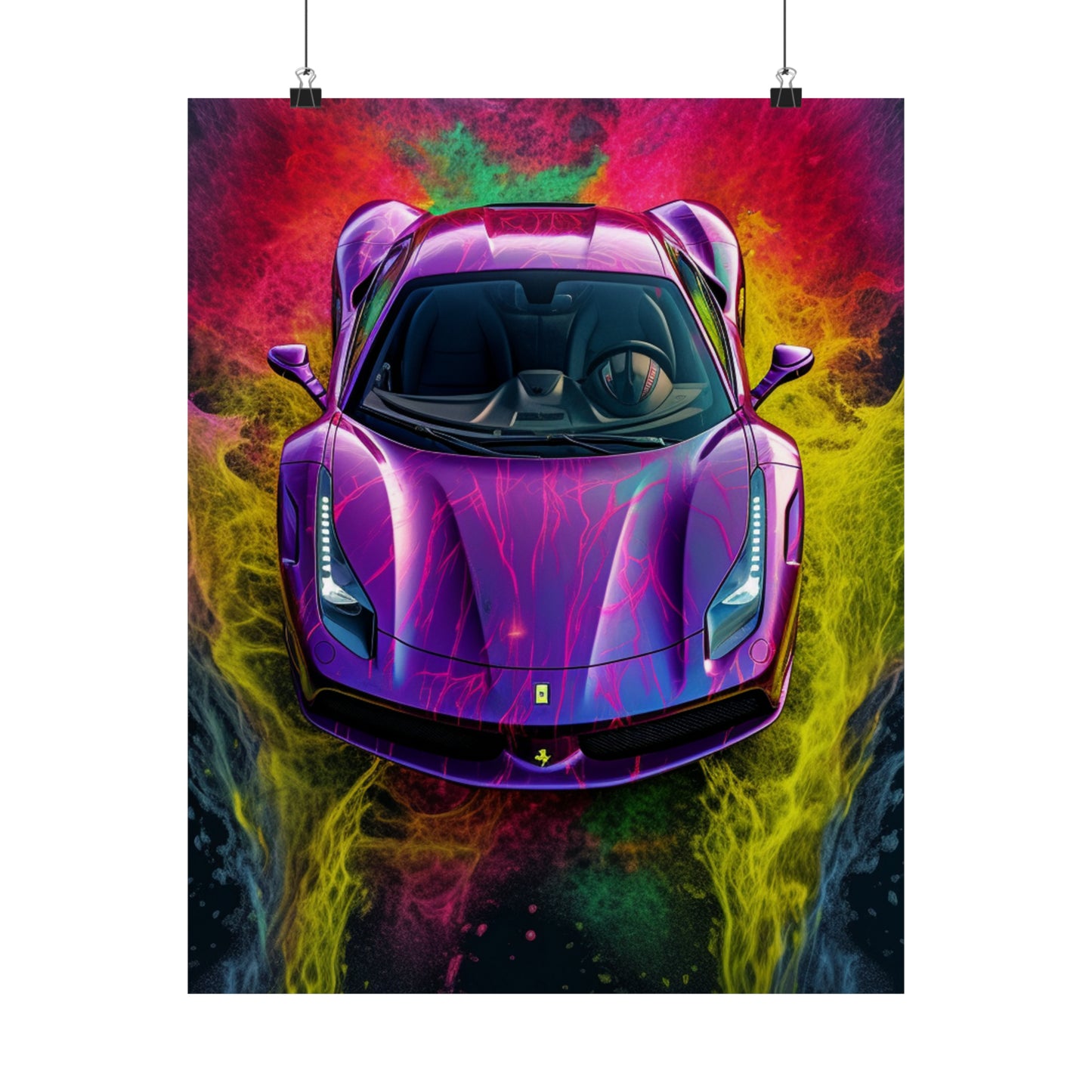 Premium Matte Vertical Posters Farrari Water 3