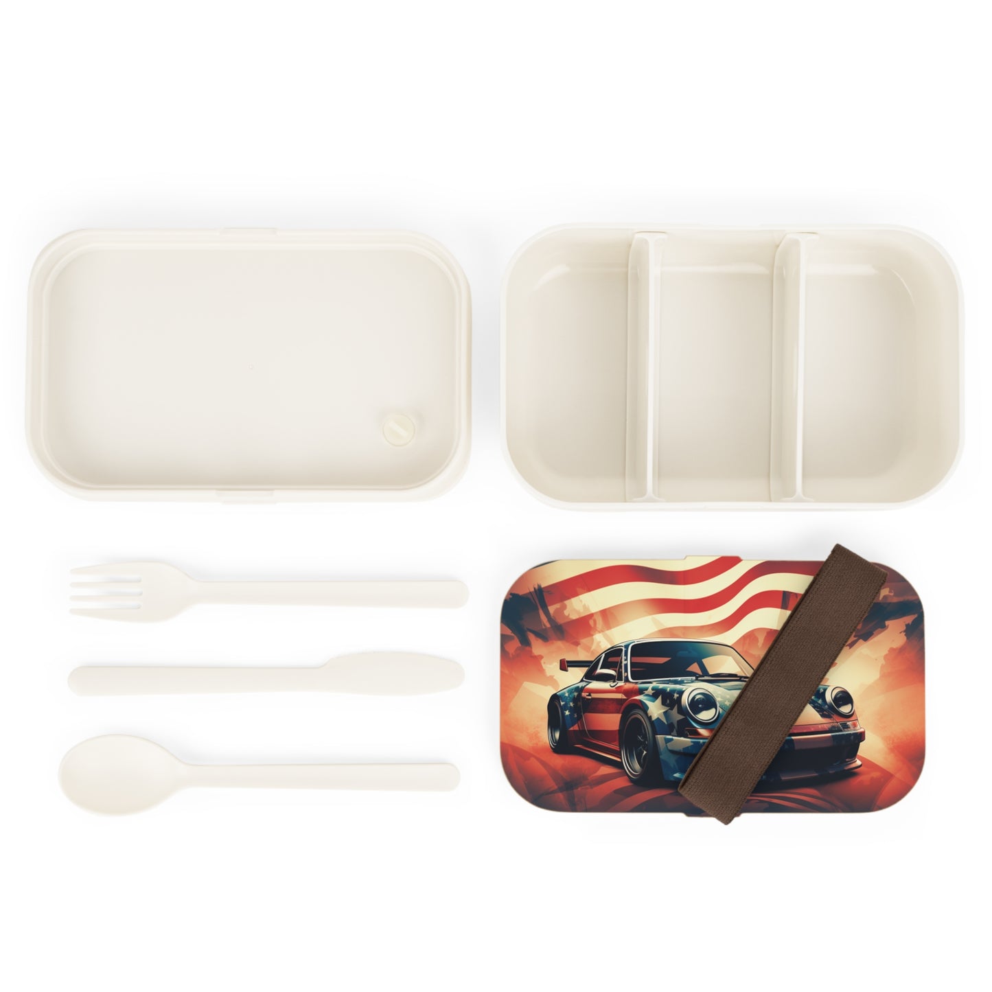 Bento Lunch Box Abstract American Flag Background Porsche 4
