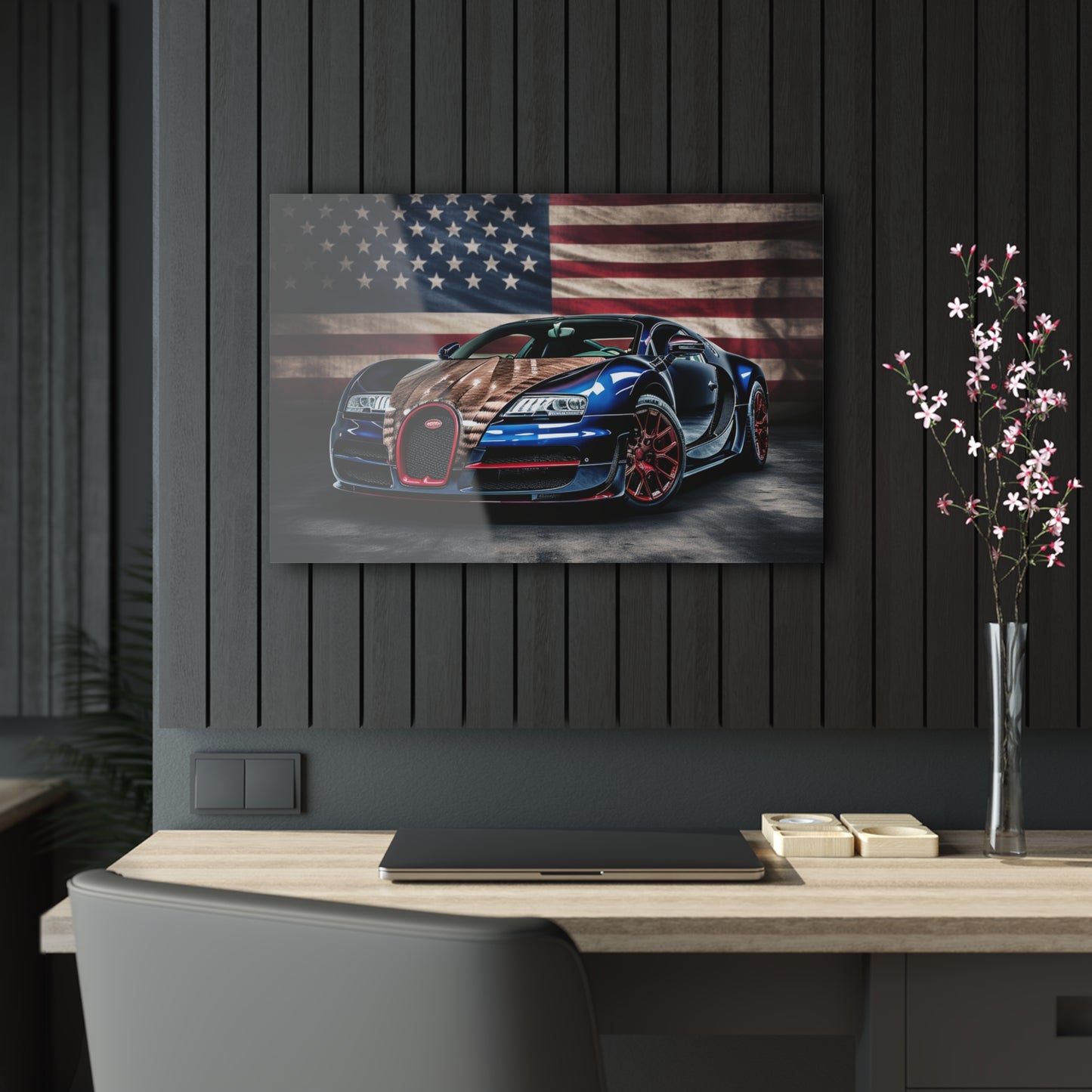 Acrylic Prints Bugatti American Flag 4