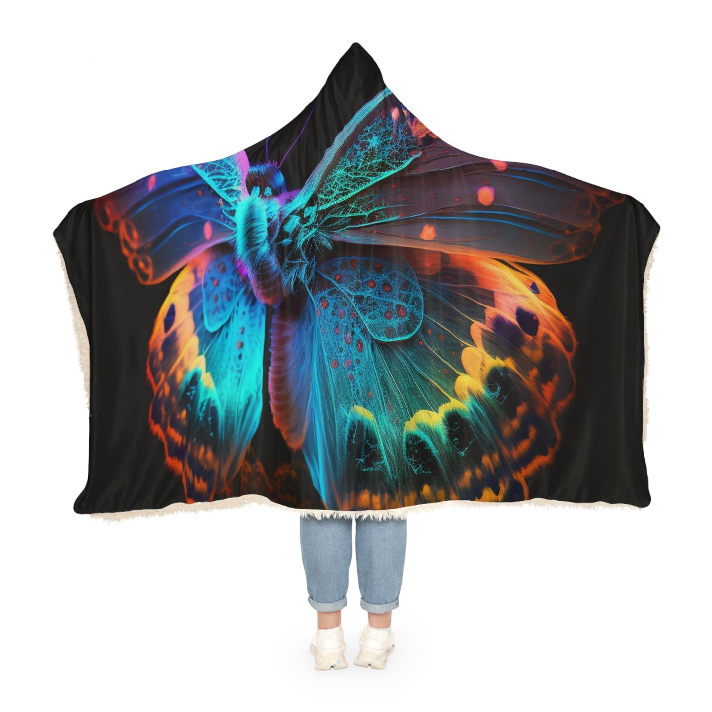 Snuggle Hooded Blanket Raw Hyper Color Butterfly 4