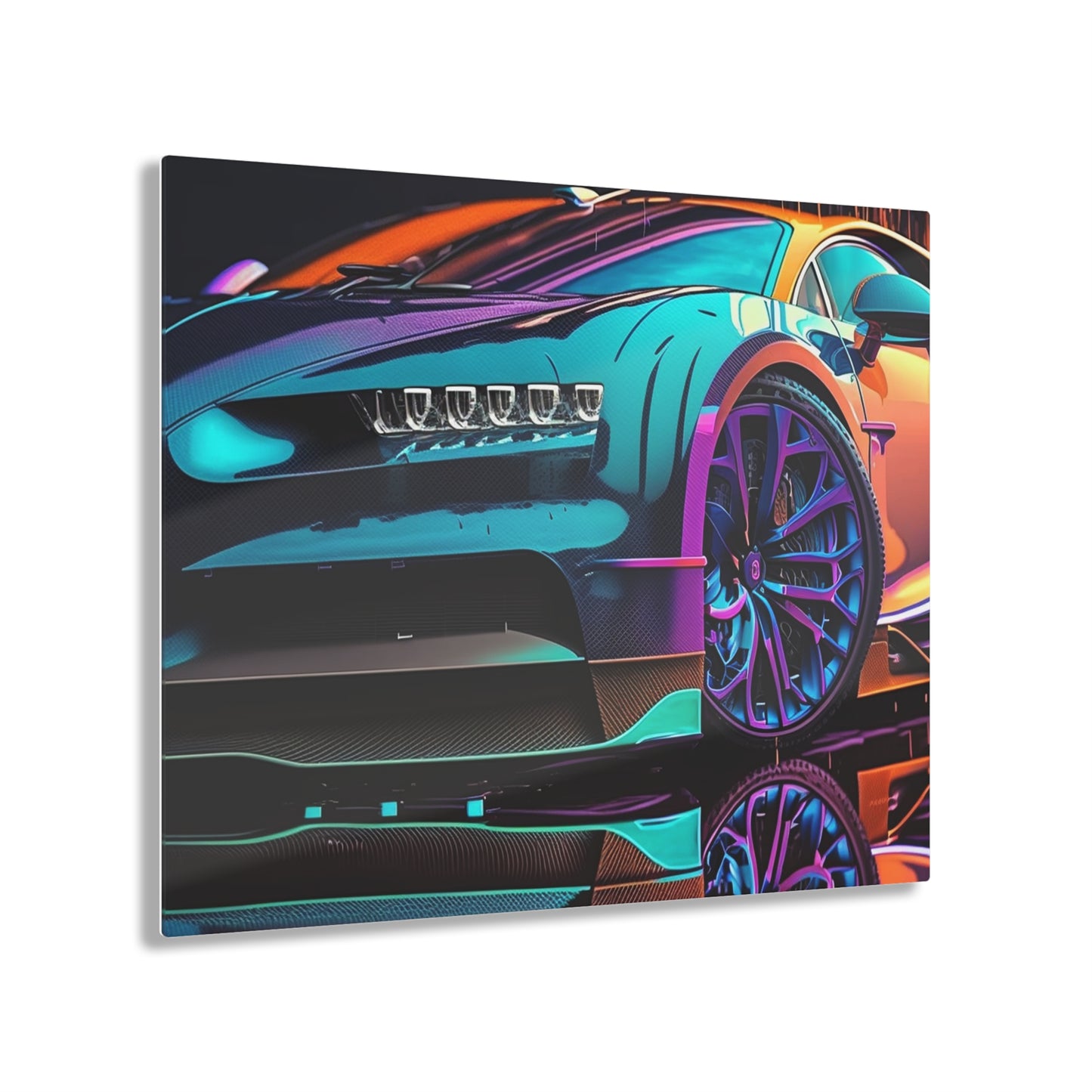 Acrylic Prints Bugatti Neon Chiron 1