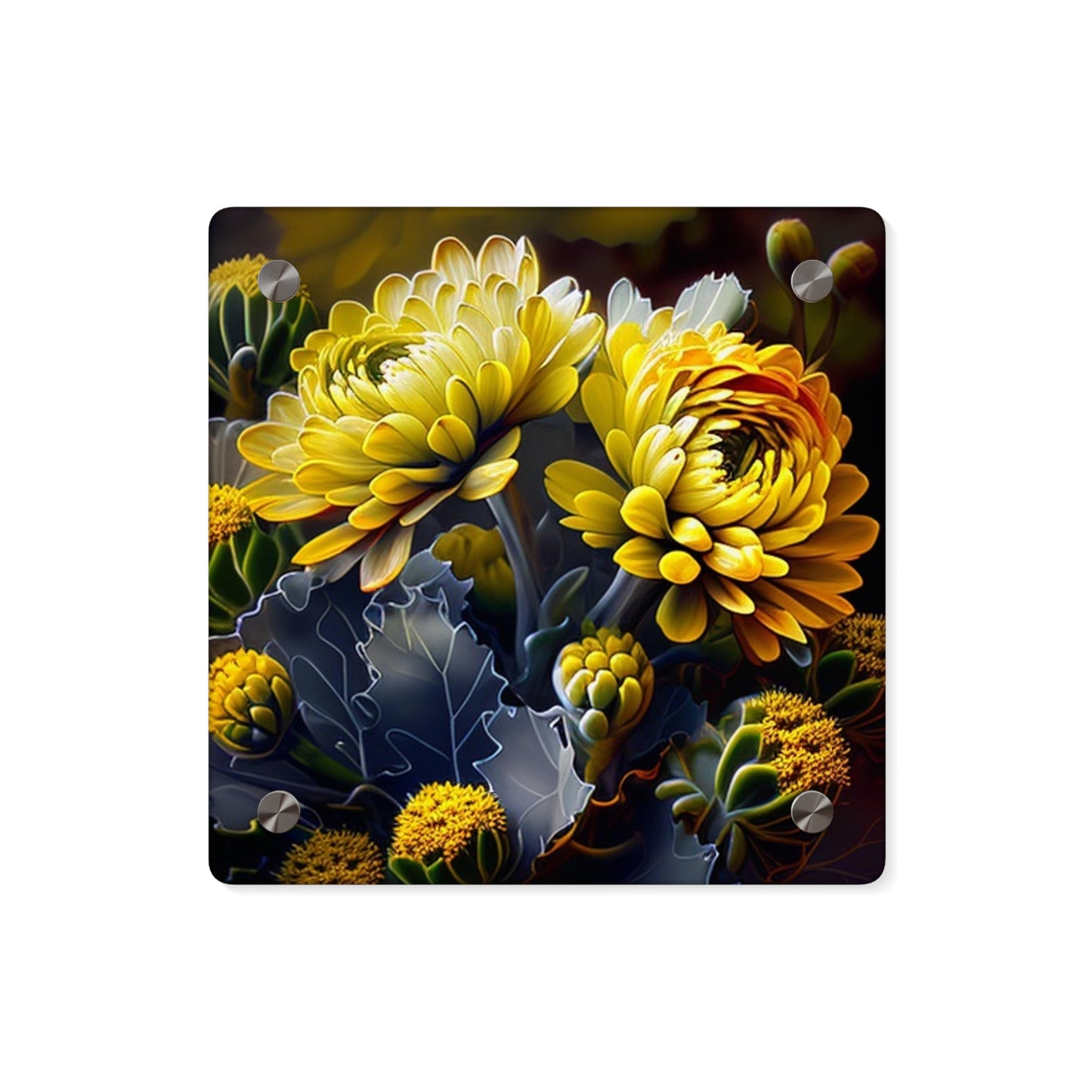 Acrylic Wall Art Panels Yellow Hermosas Flores Amarillas 1