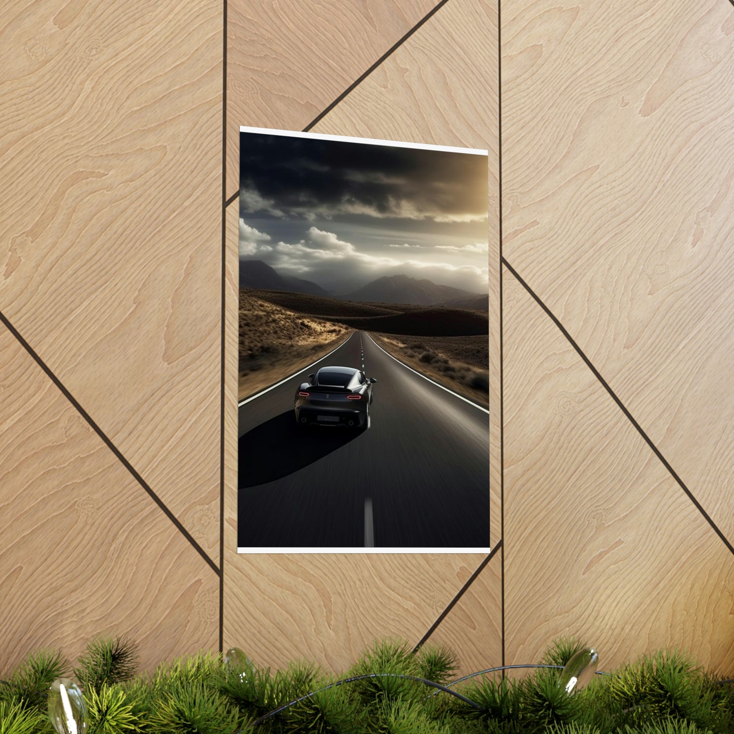 Premium Matte Vertical Posters Ferrari Road 3