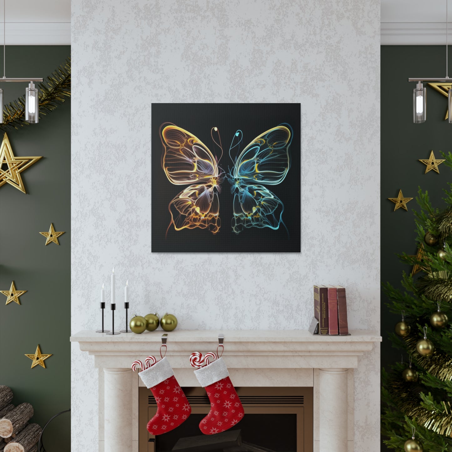 Canvas Gallery Wraps Neon Glo Butterfly 3