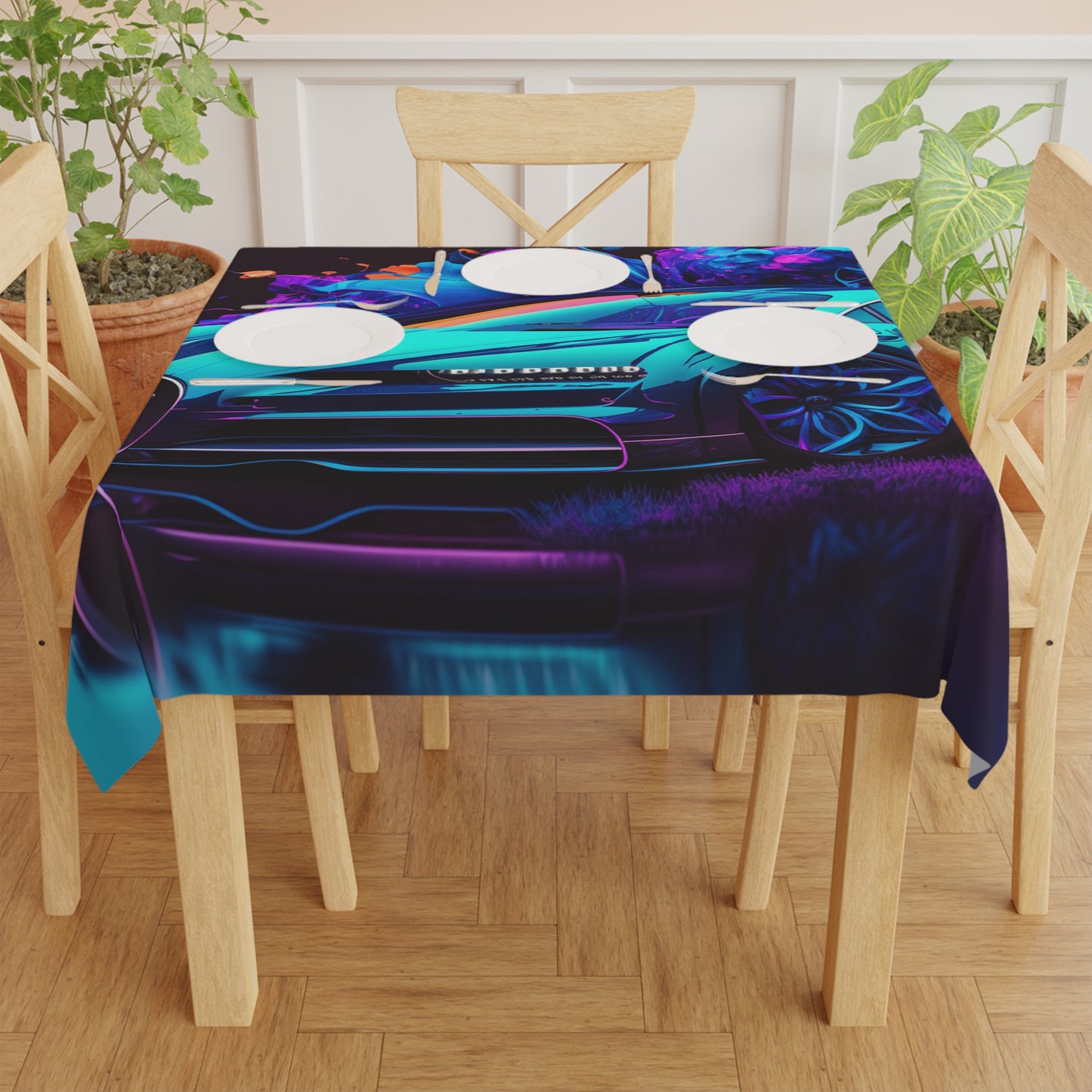 Tablecloth Bugatti Neon Chiron 3