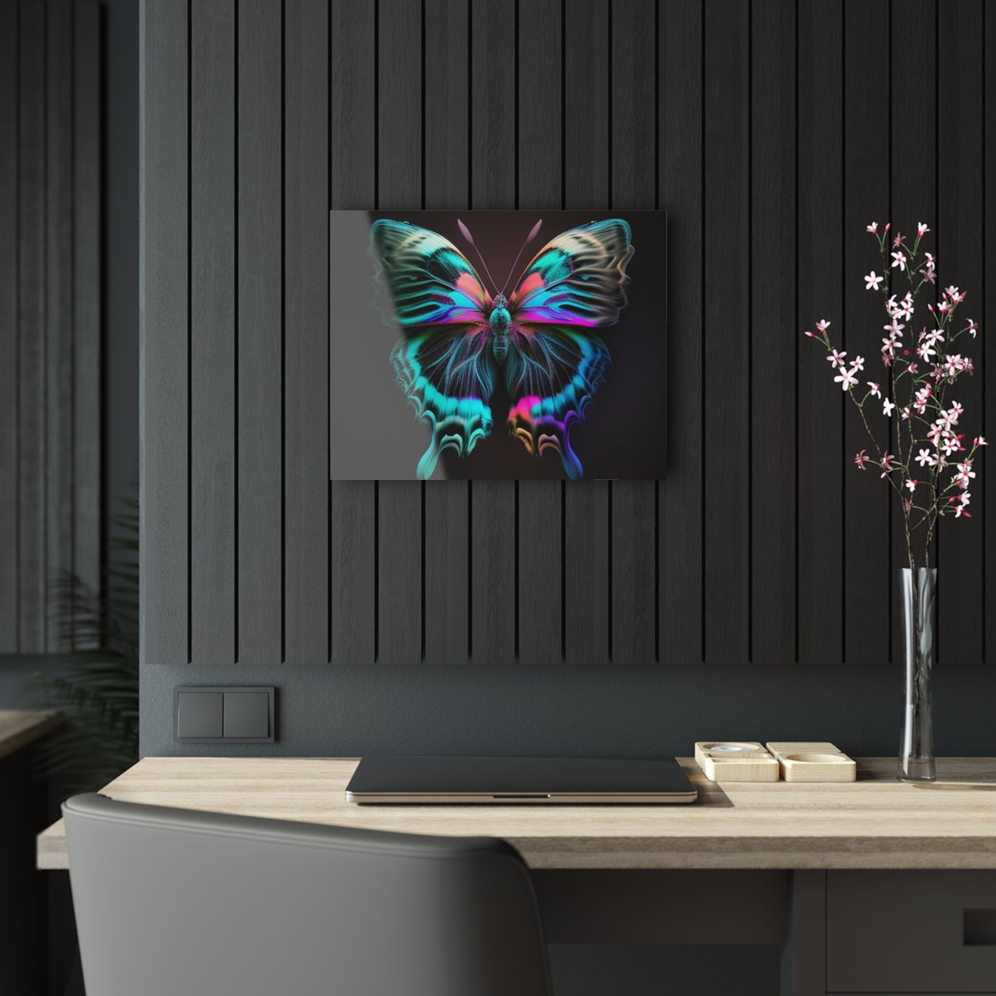 Acrylic Prints Neon Butterfly Fusion 3