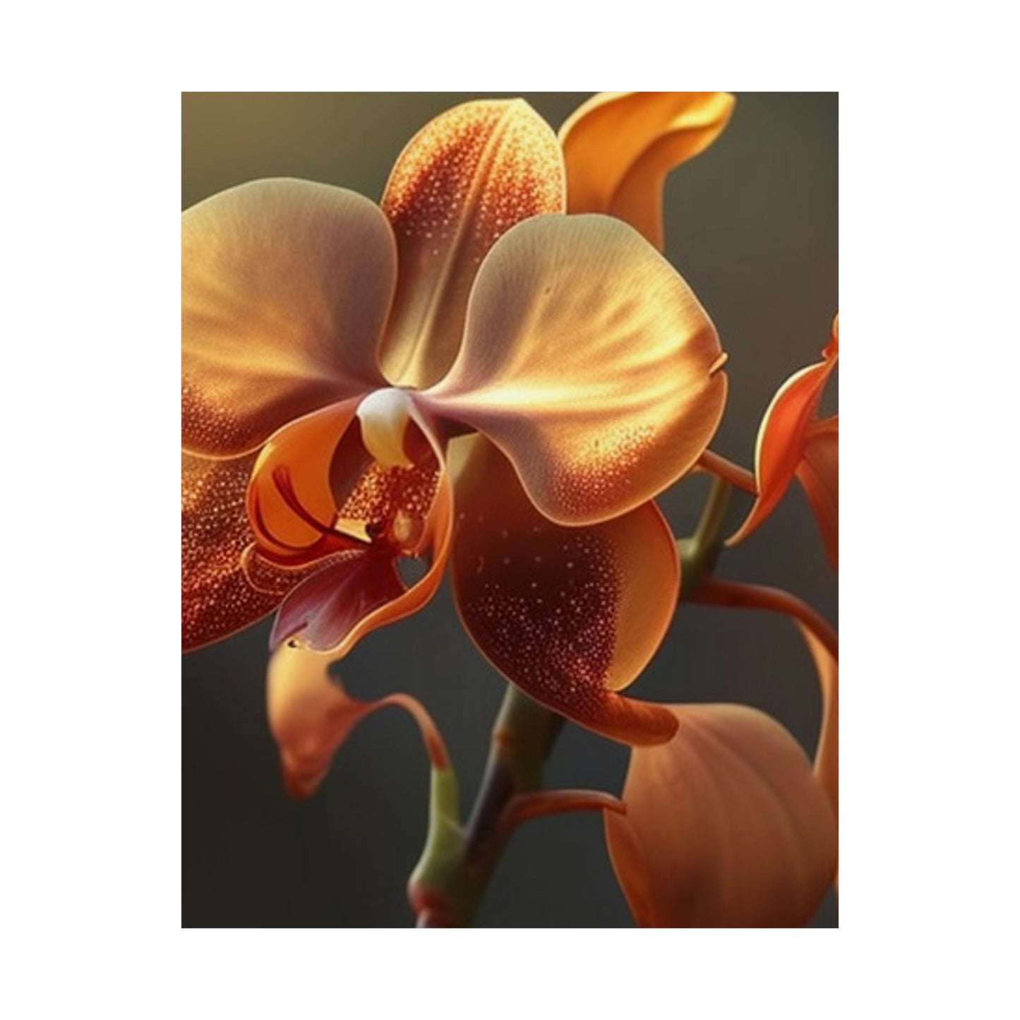 Premium Matte Vertical Posters Orange Orchid 1