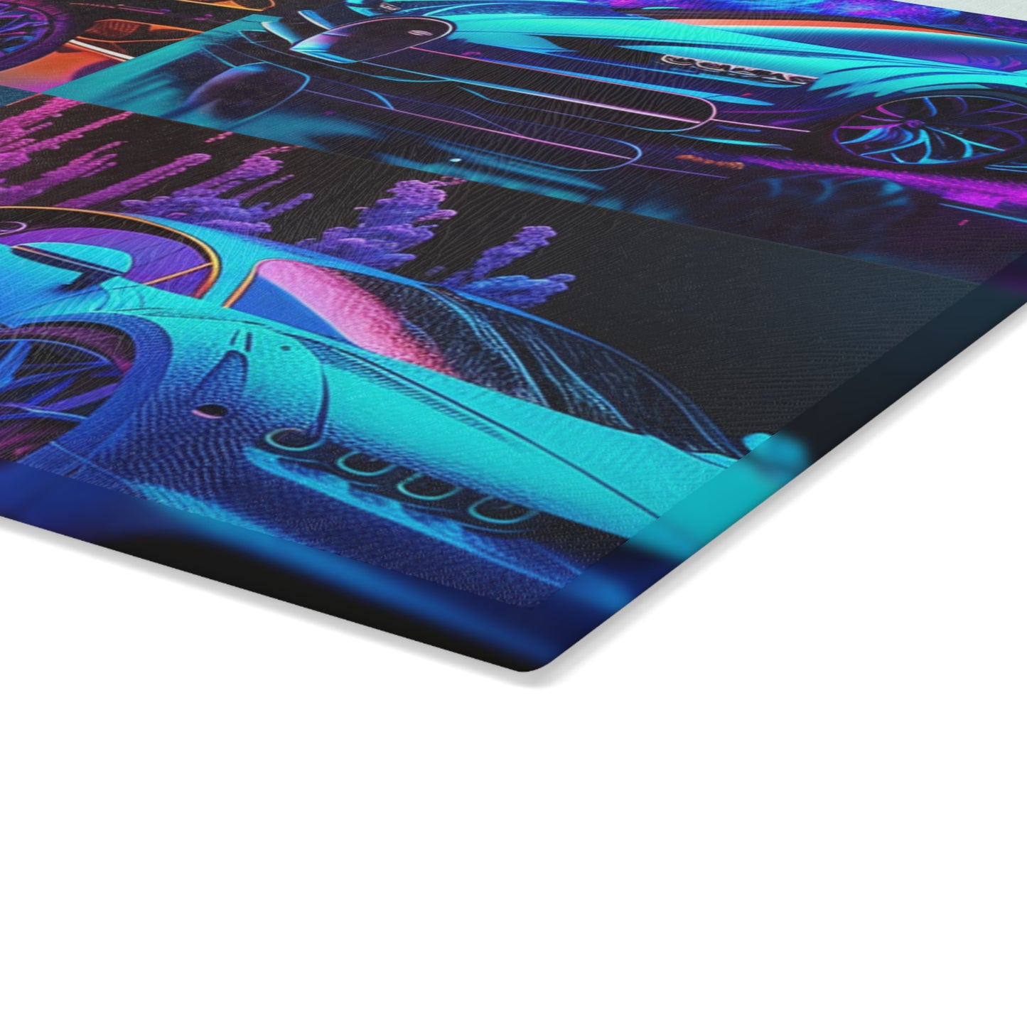 Glass Cutting Board Bugatti Neon Chiron 5