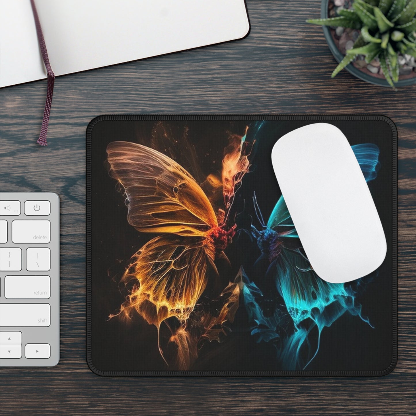 Gaming Mouse Pad  Neon Glo Butterfly 4