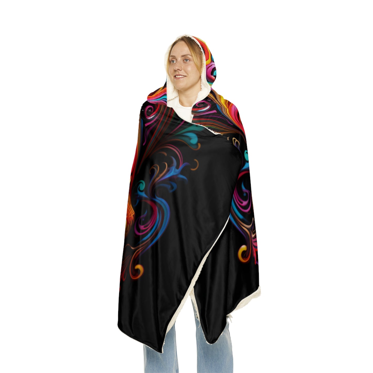 Snuggle Hooded Blanket Macro Skull Color 1