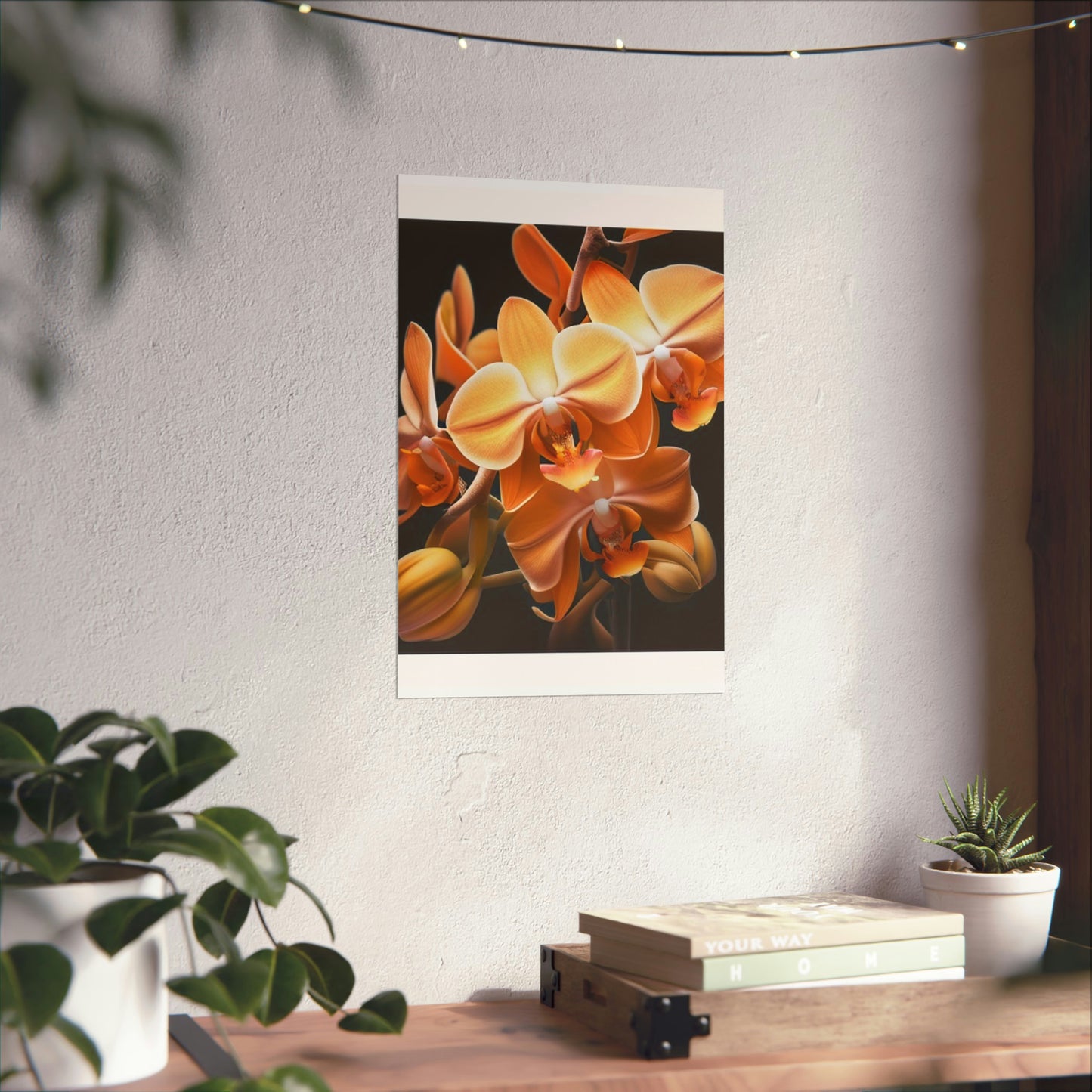 Premium Matte Vertical Posters orchid pedals 1