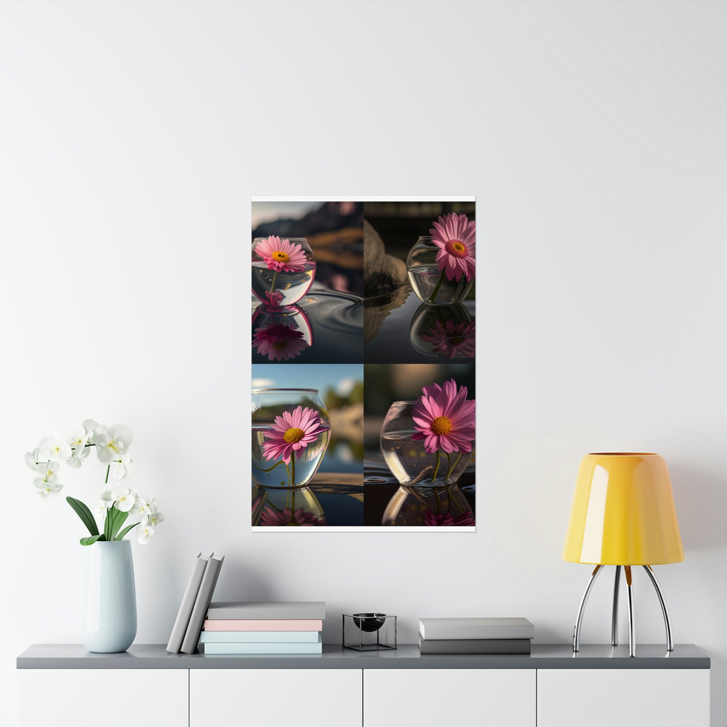 Premium Matte Vertical Posters Pink Daisy 5