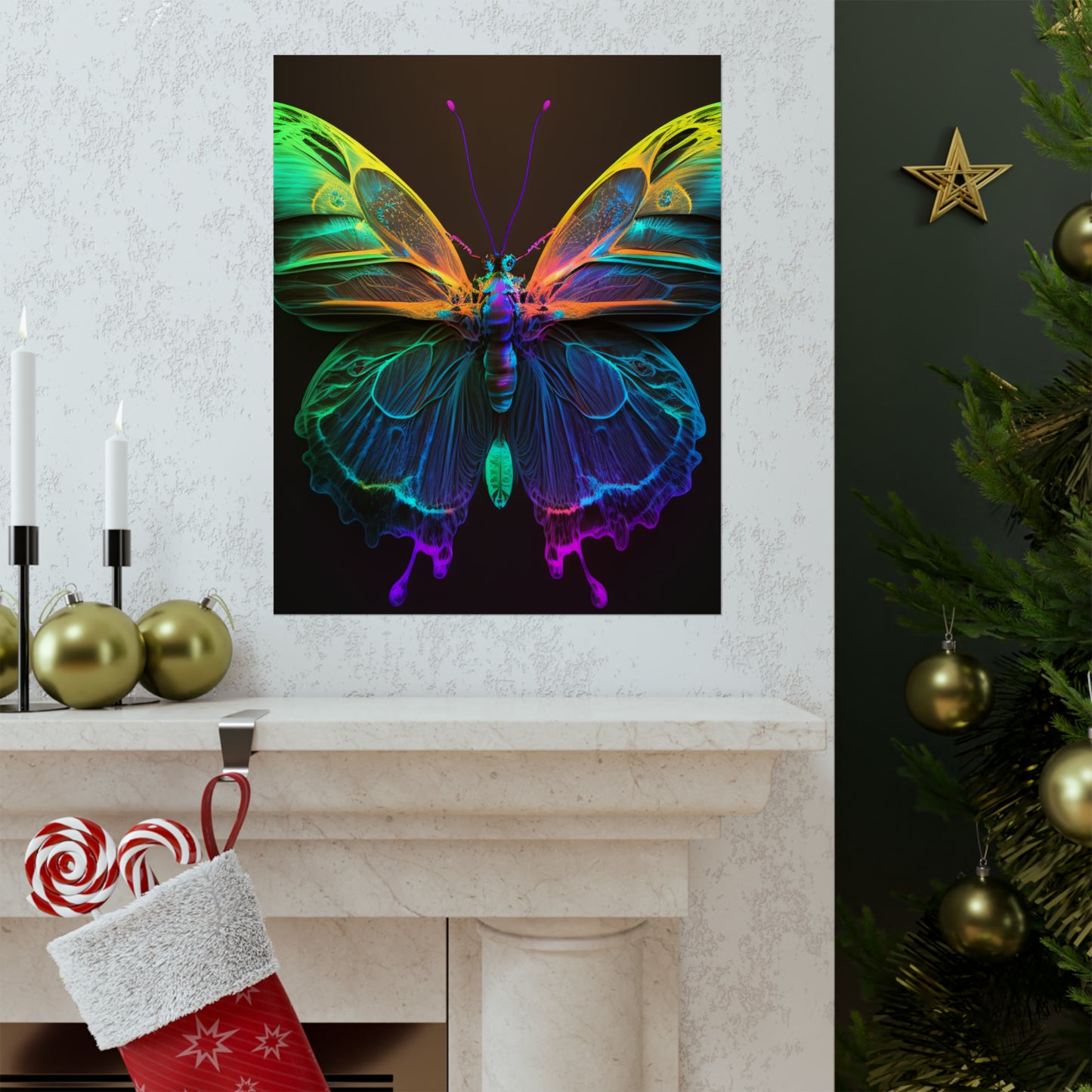 Premium Matte Vertical Posters Raw Hyper Color Butterfly 3