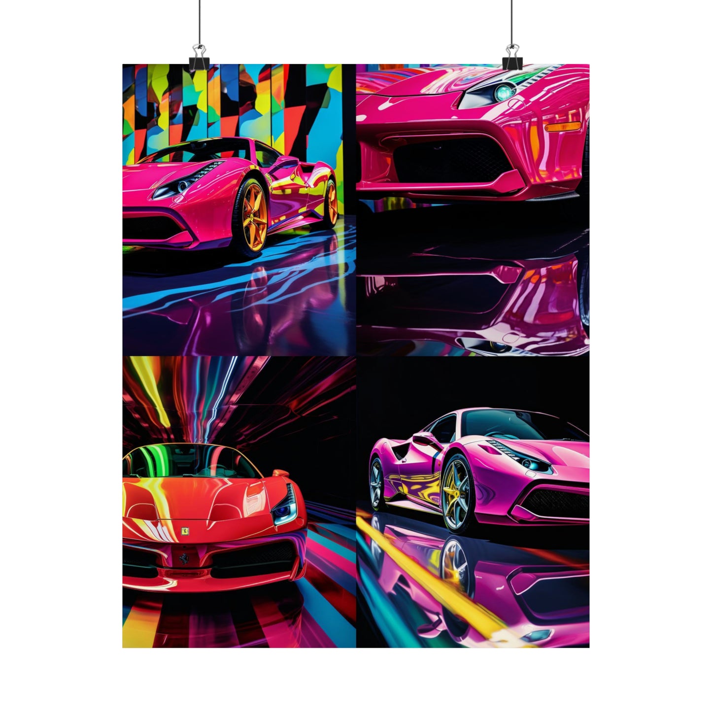 Premium Matte Vertical Posters Ferrari Flair Macro 5