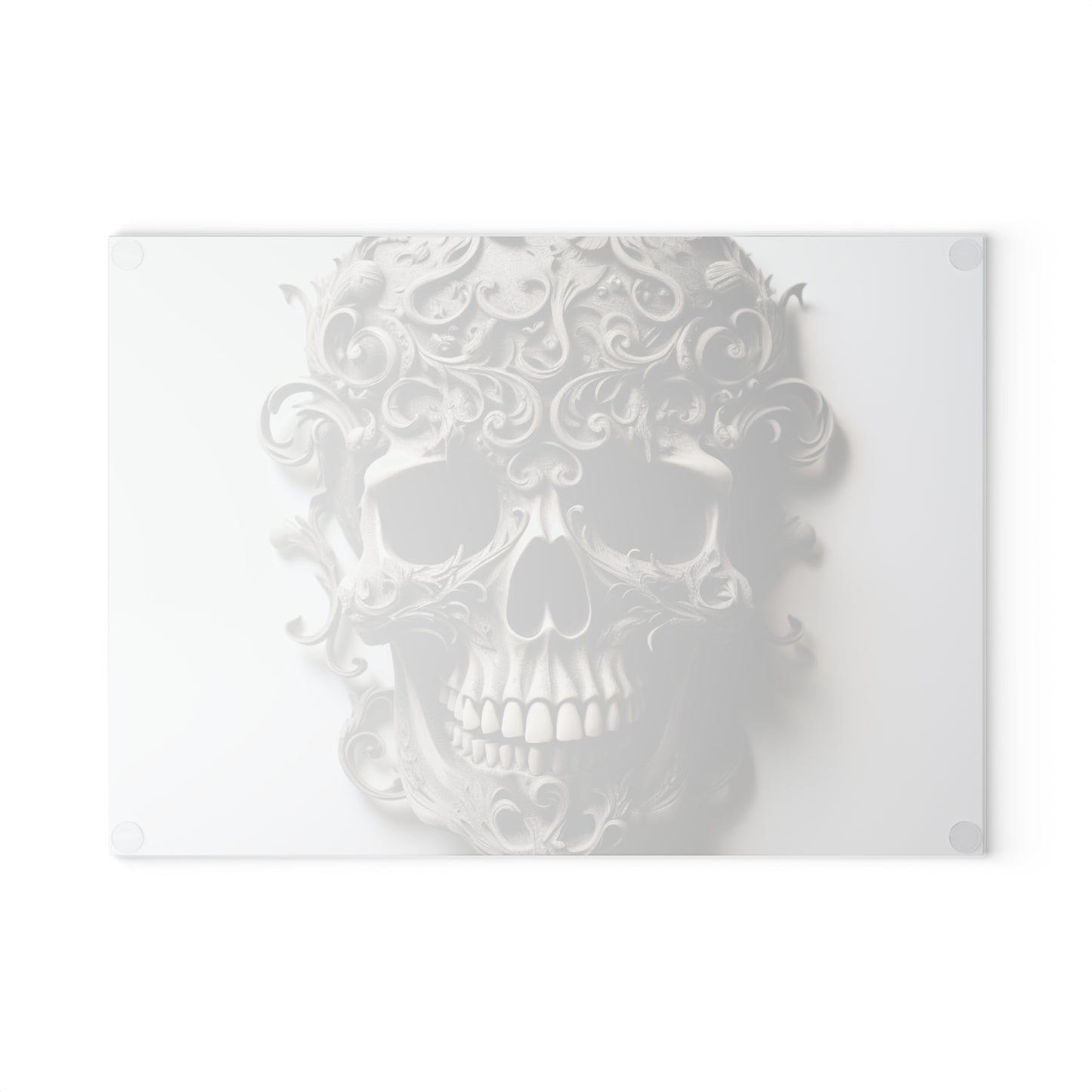 Glass Cutting Board Skull Treble Clef 2