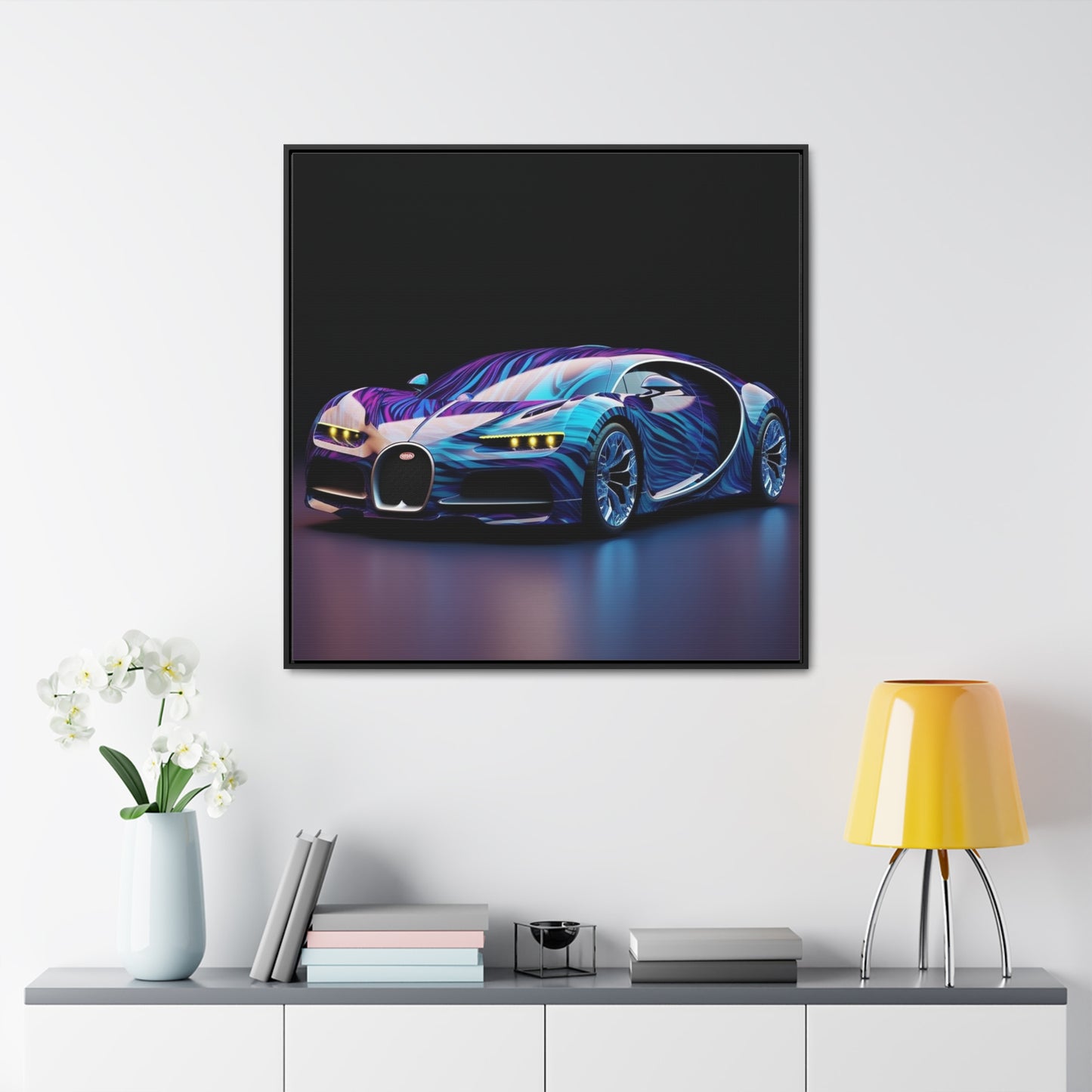 Gallery Canvas Wraps, Square Frame Bugatti Abstract Flair 3