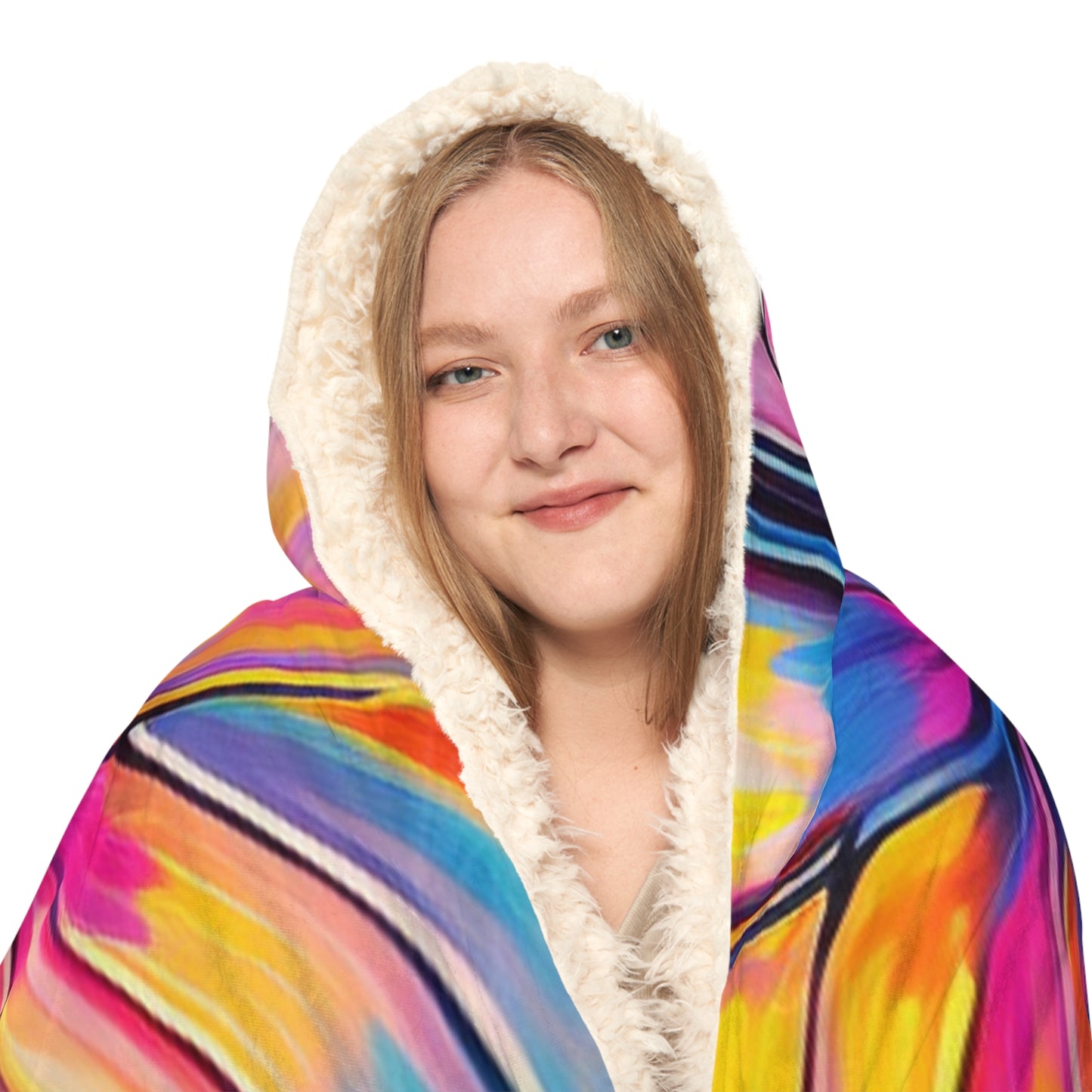 Snuggle Hooded Blanket Pink Butterfly Flair 3