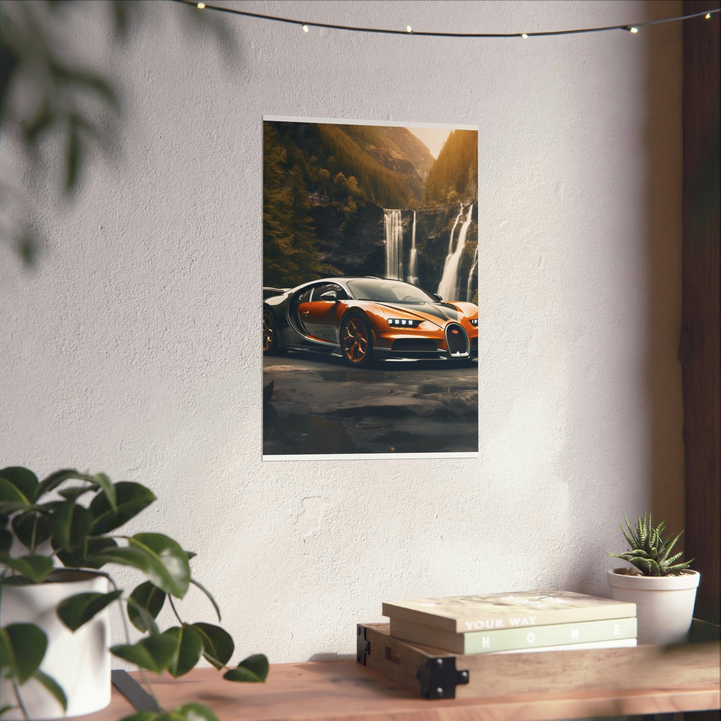 Premium Matte Vertical Posters Bugatti Waterfall 3