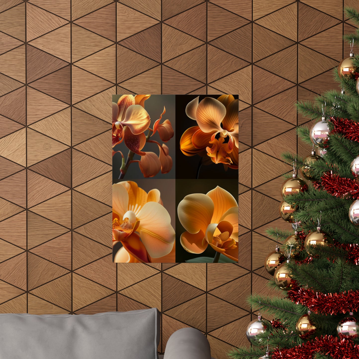 Premium Matte Vertical Posters Orange Orchid 5