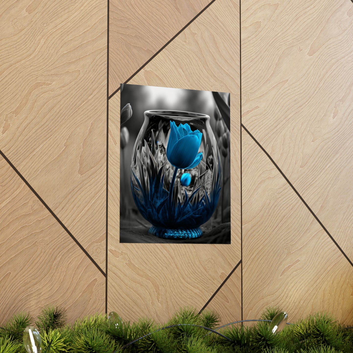 Premium Matte Vertical Posters Tulip Blue 6