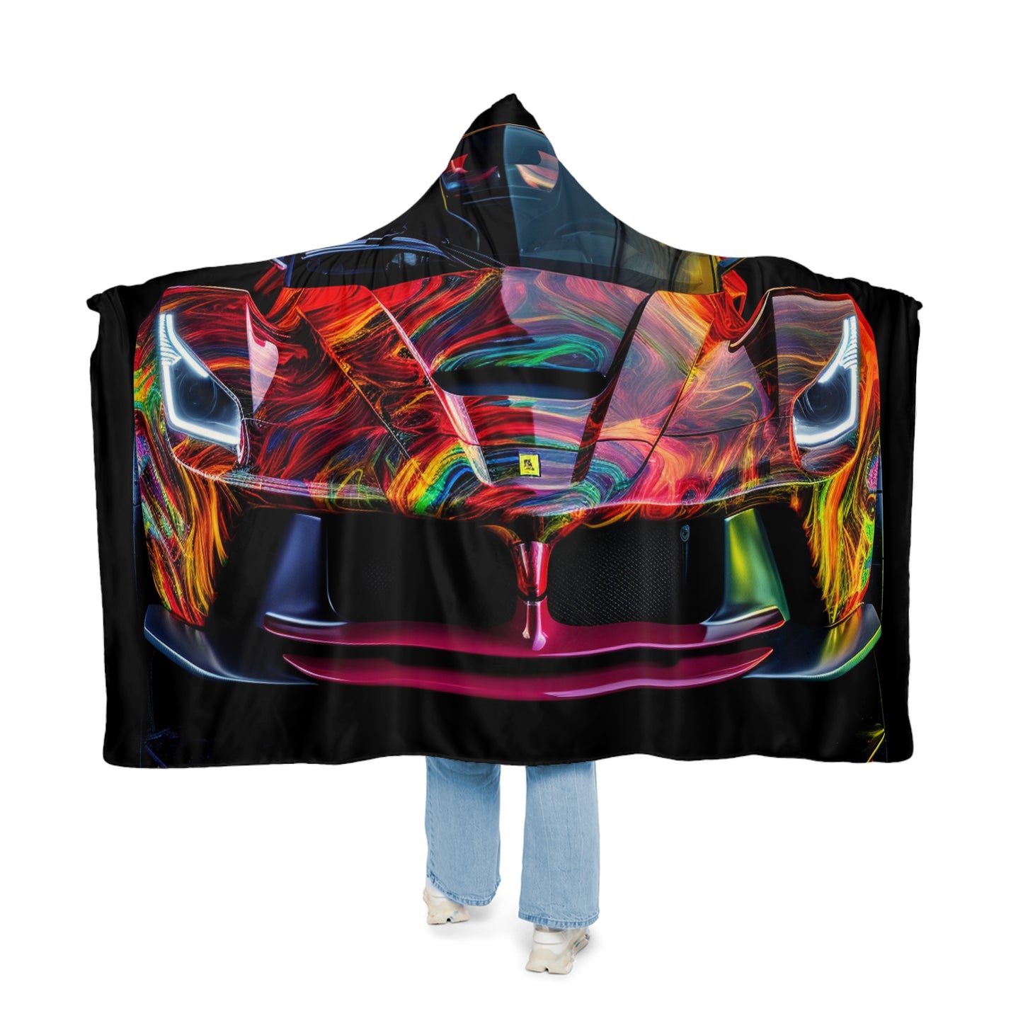Snuggle Hooded Blanket Ferrari Neon 3