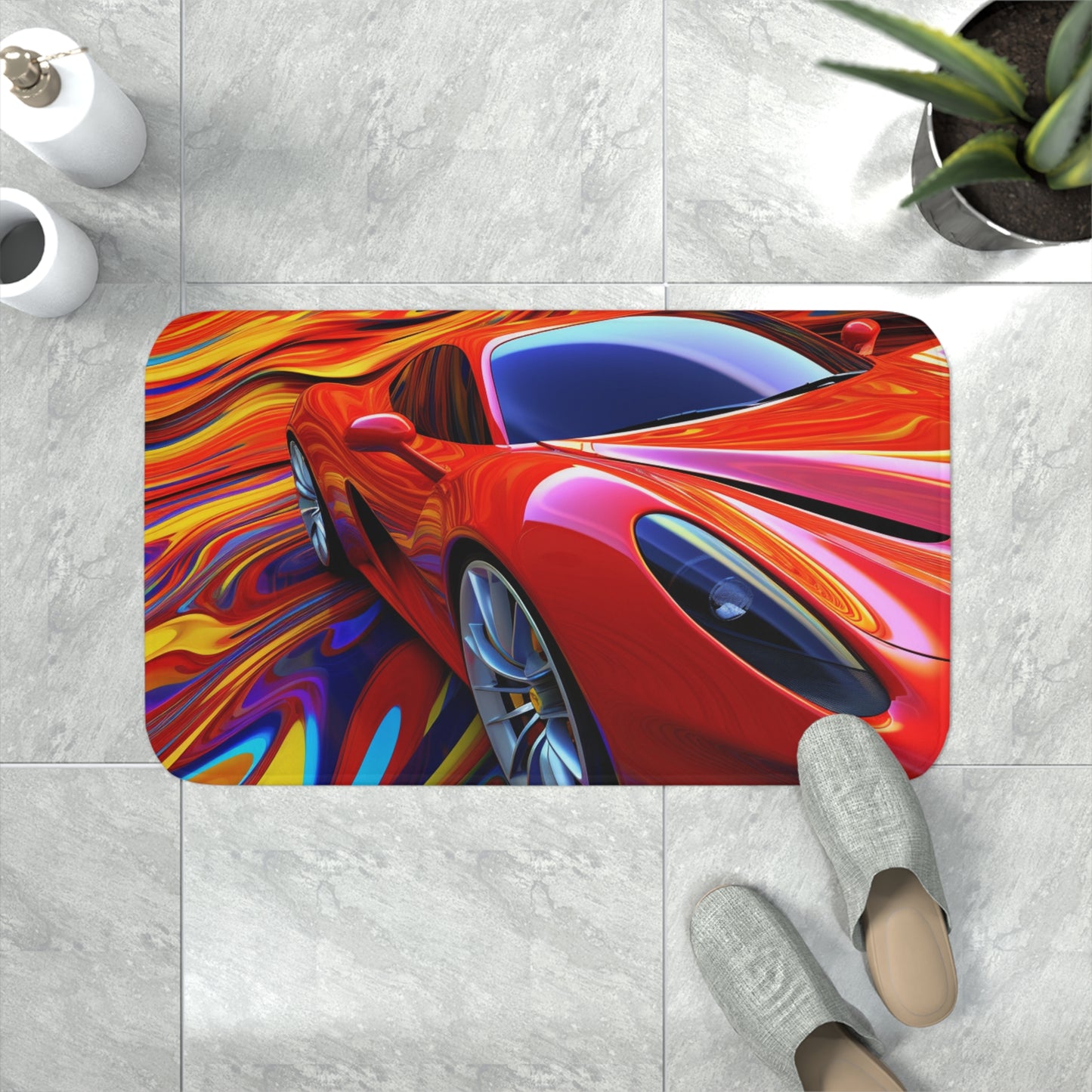 Memory Foam Bath Mat Ferrari Water Fusion 4