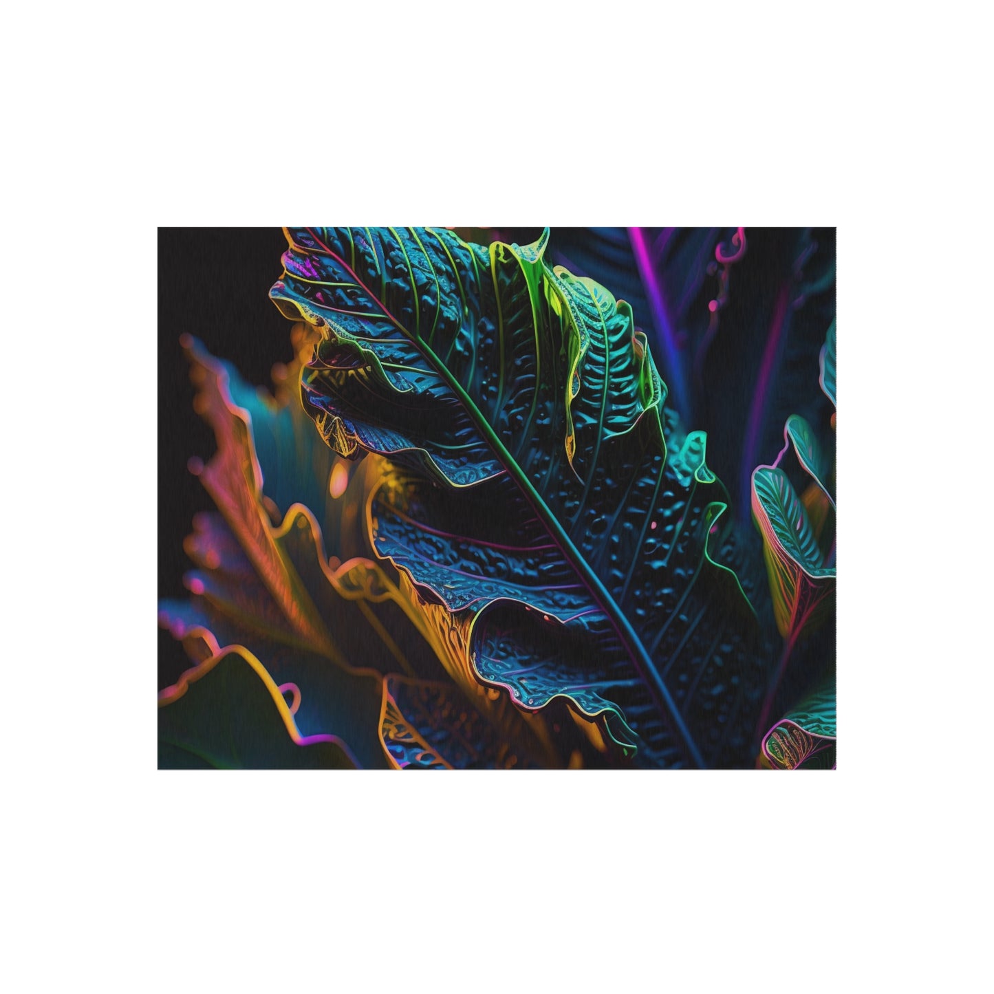 Outdoor Rug  Florescent Skull Death 4