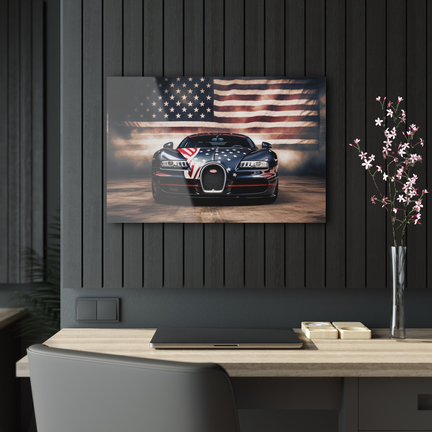 Acrylic Prints Bugatti American Flag 2