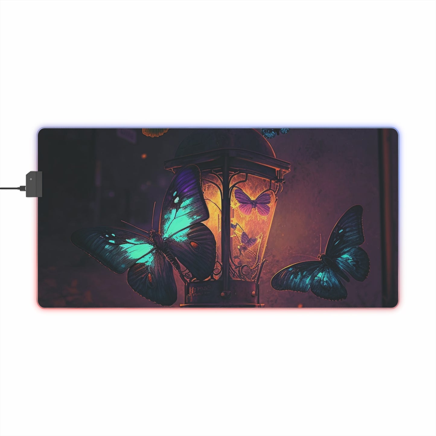 LED Gaming Mouse Pad Street Light Butterfly 4