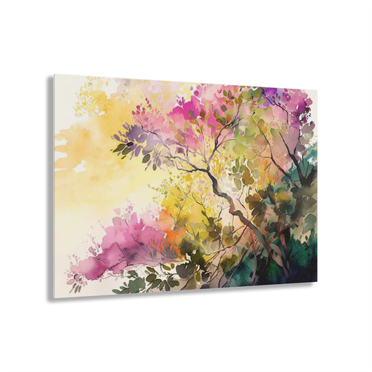 Acrylic Prints Mother Nature Bright Spring Colors Realistic Watercolor 2