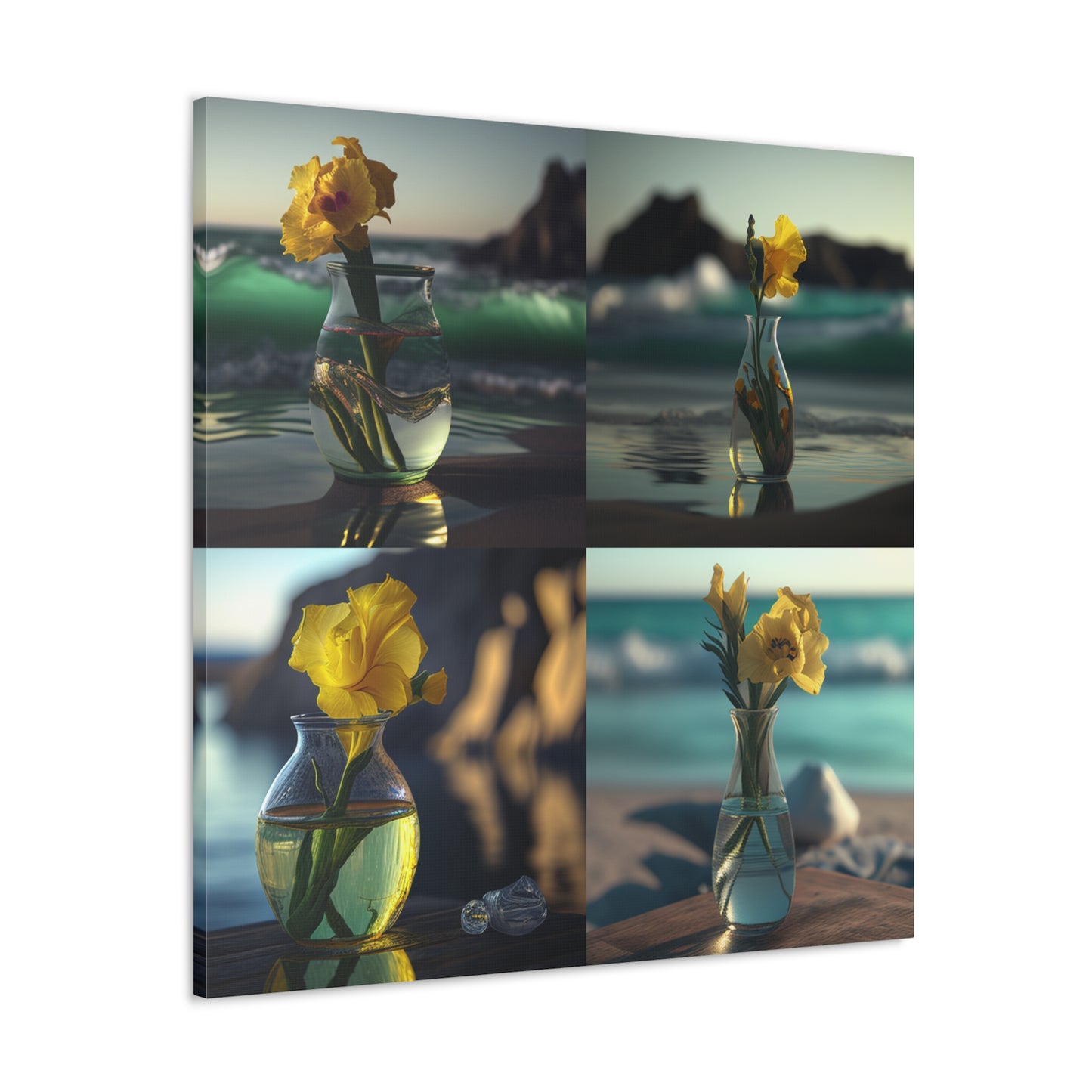 Canvas Gallery Wraps Yellow Gladiolus glass 5