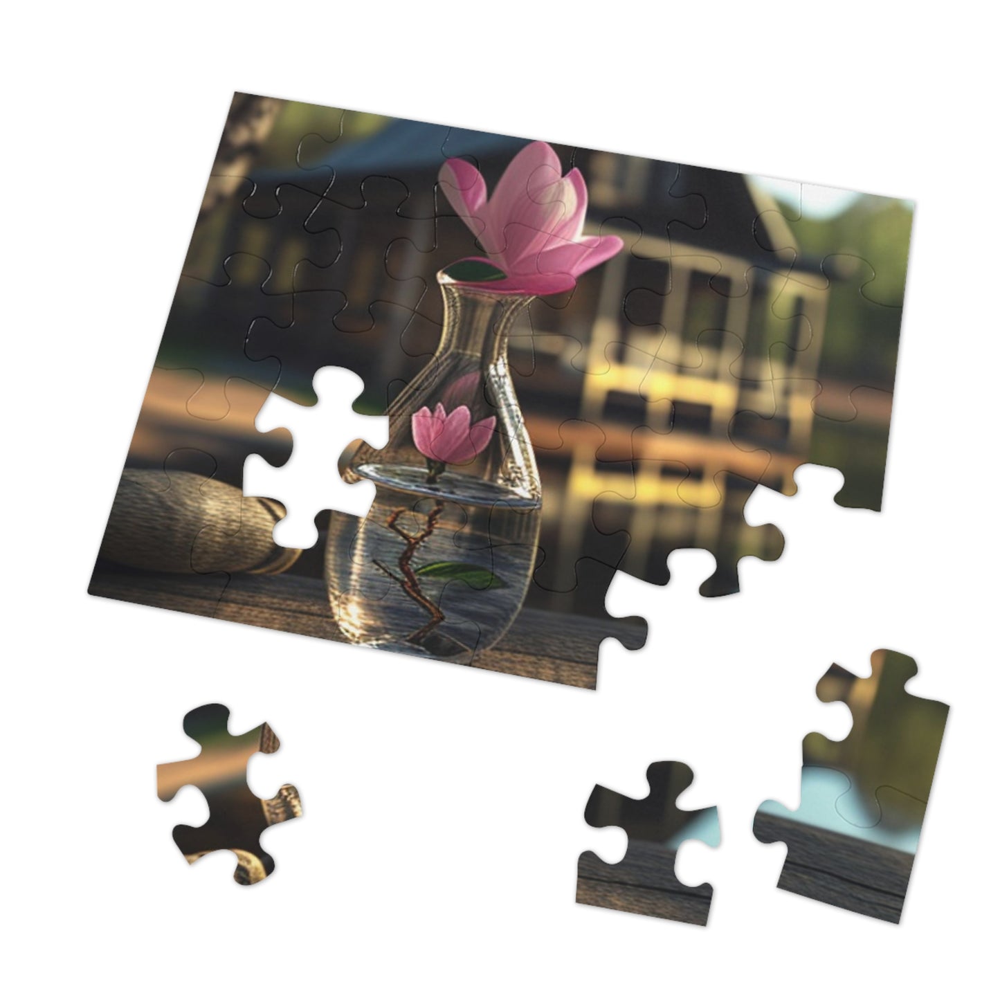 Jigsaw Puzzle (30, 110, 252, 500,1000-Piece) Magnolia in a Glass vase 4