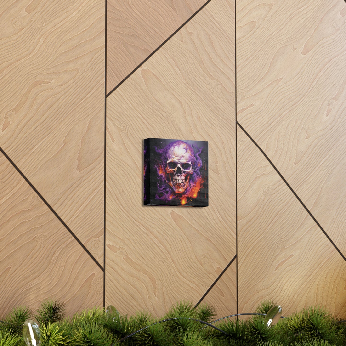 Canvas Gallery Wraps Skull Flames 2