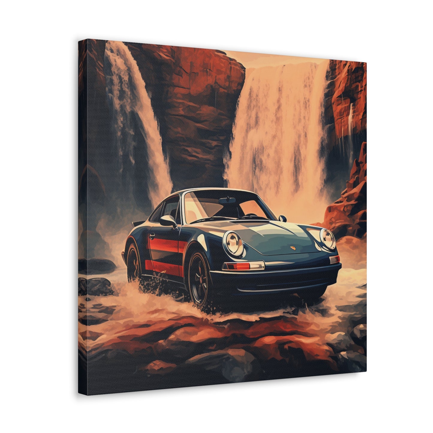 Canvas Gallery Wraps American Flag Porsche Abstract 3